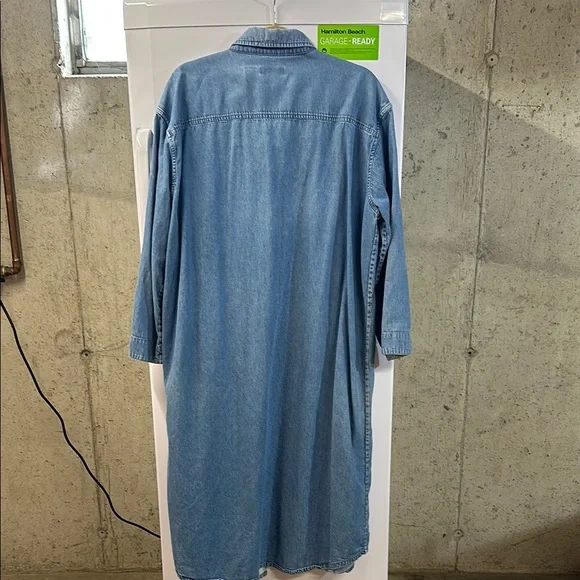 Blue Denim Button-Up Dress - Picture 2 of 3